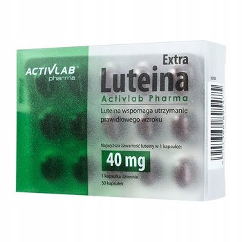 ActivLab Luteina Extra 40 mg 30 kapsułek, zdrowe oczy i wzrok