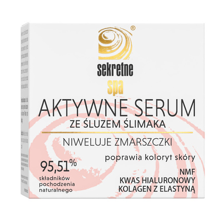 SekretneSpa Aktywne serum ze śluzem ślimaka, 50 ml, niweluje zmarszczki