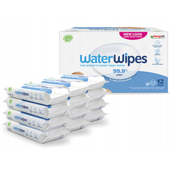 WaterWipes 12x60szt chusteczki nawilżane wodne dla noworodków i niemowląt BIO