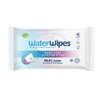 WaterWipes Adult Care 30szt chusteczki nawilżane odświeżające dla dorosłych XL BIO
